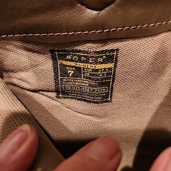 Roper western boot slouch distressed appearance short inside zip textile sz 7 - Picture 8 of 13